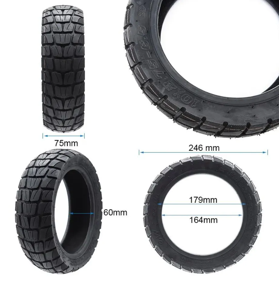 Hübriidrehv tubeless 10x2.75-6.5"