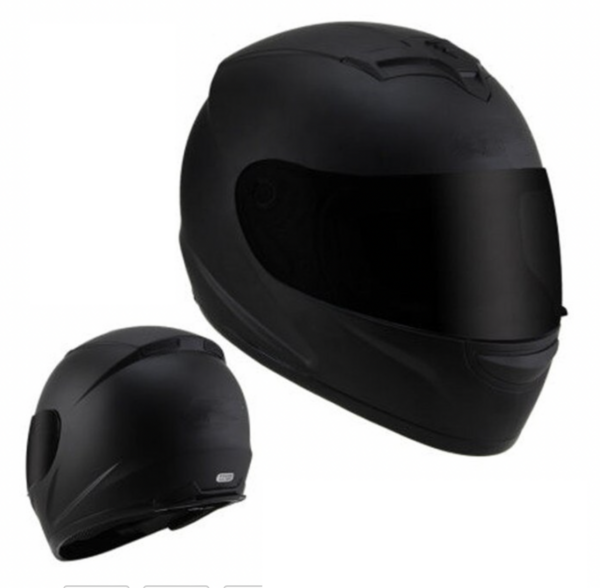 Musta värvi elektritõukeratta / motokrossi kiiver - full face CE