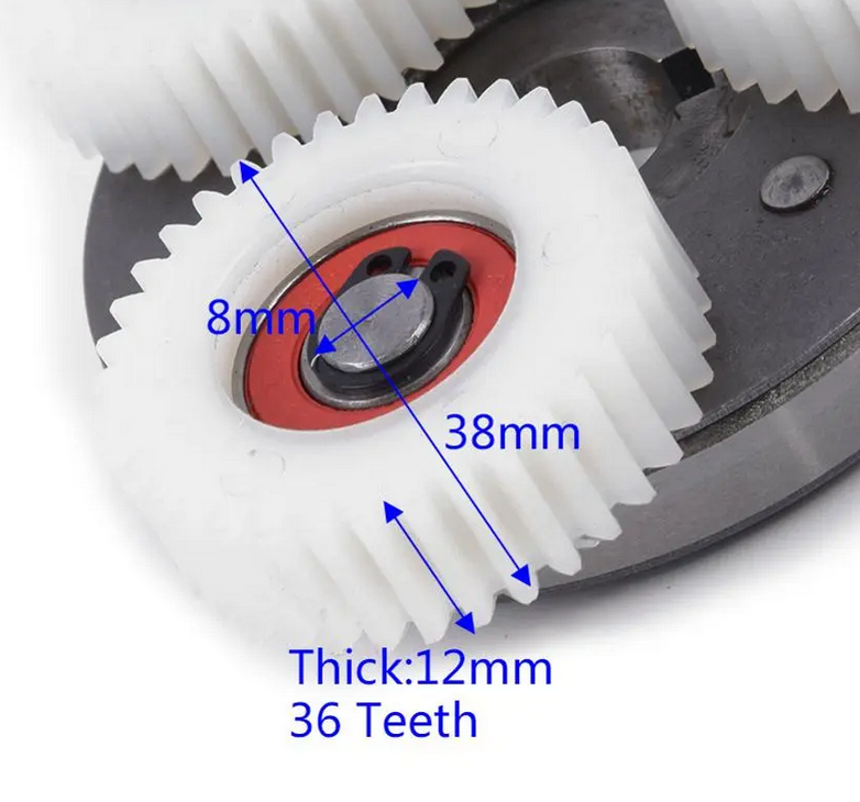 Elektrijalgratta mootori hammasrattad