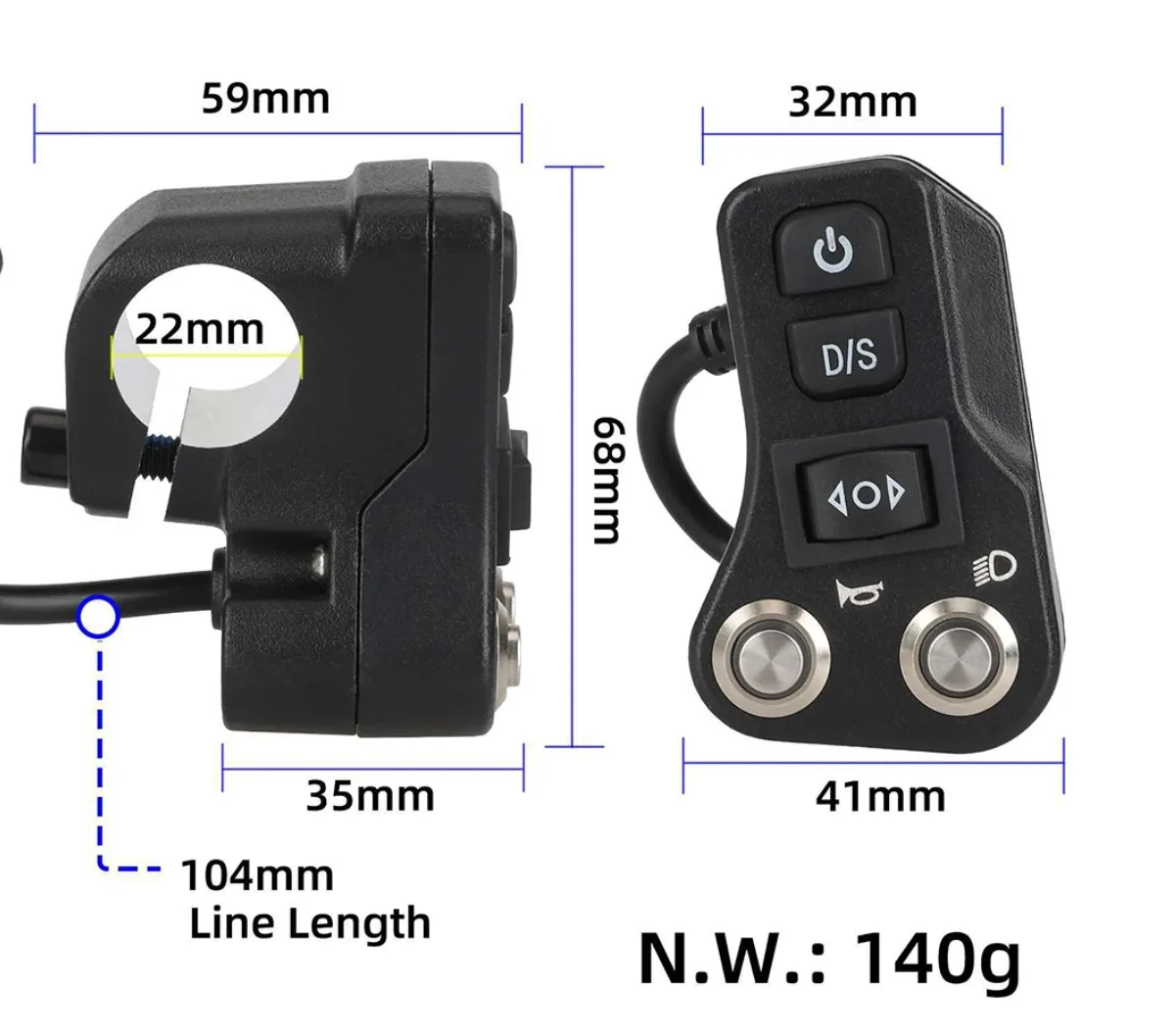 Kugoo KuKirin G3 Pro suunatulede / signaali nupupaneel / lüliti