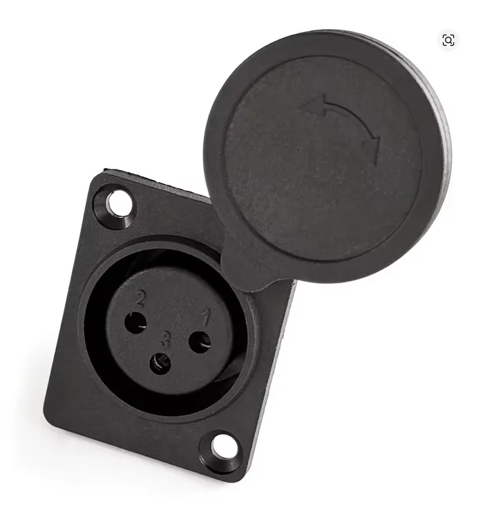 Laadimisport kaanega XLR 3-pin